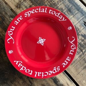 Vintage "YOU ARE SPECIAL TODAY" 10.5" The Original Red Plate Co 1979 Germany